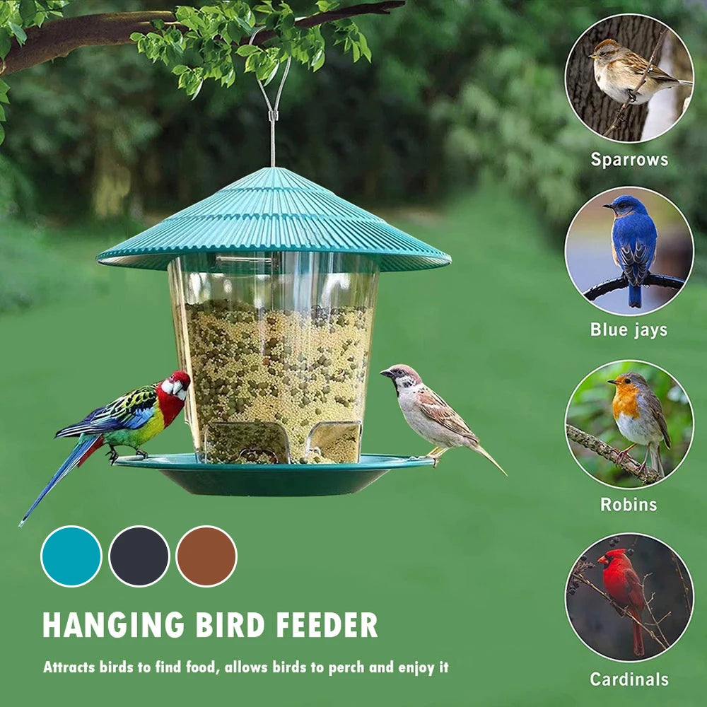Window Bird Feeder House – Transparent Plastic Seed Dispenser & Peanut Station