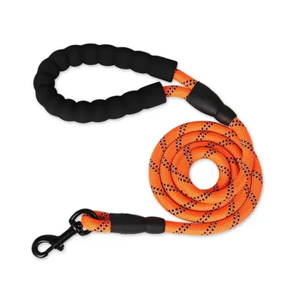 Strong Reflective Nylon Dog Leash – Heavy-Duty, Extra Safe for Big, Medium & Small Dogs