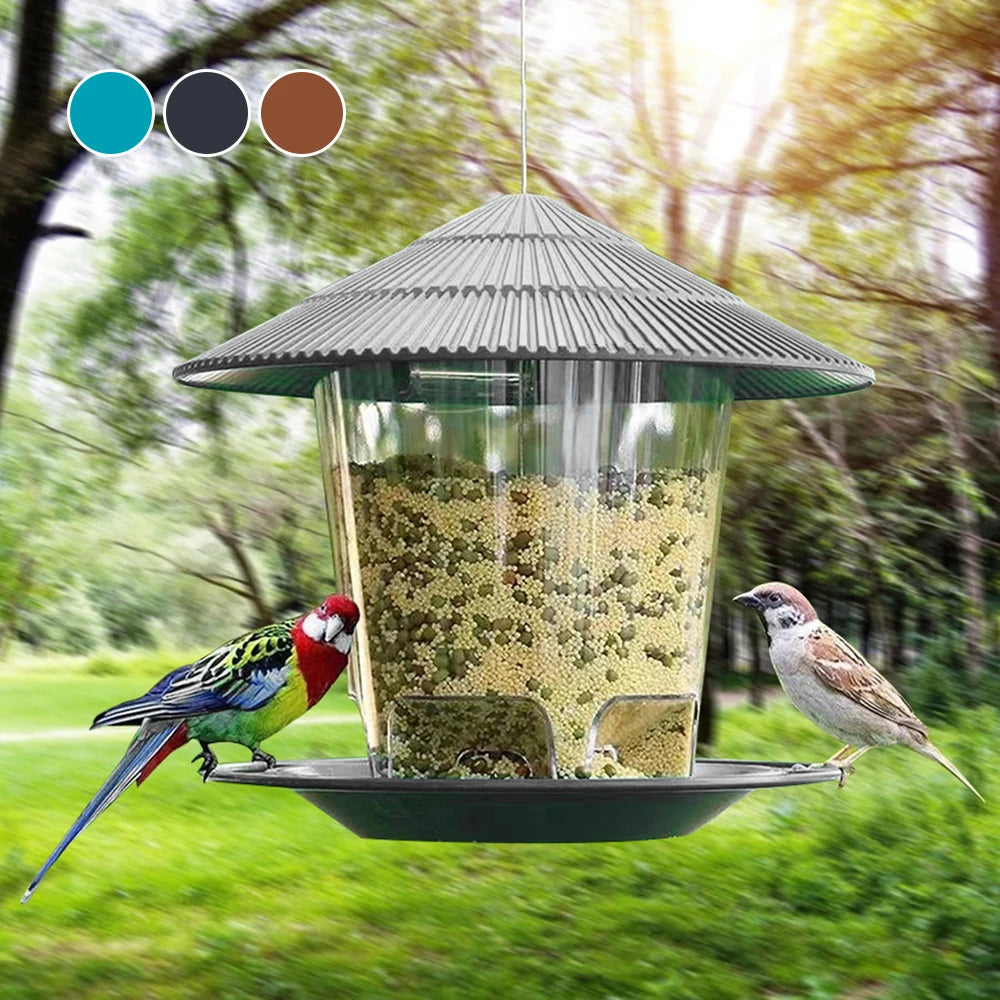 Window Bird Feeder House – Transparent Plastic Seed Dispenser & Peanut Station