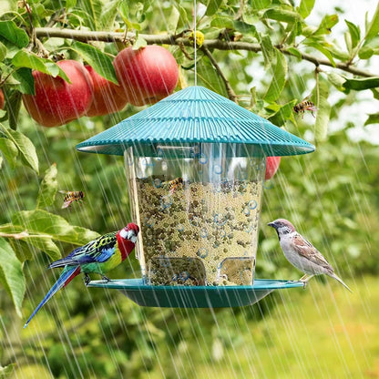 Window Bird Feeder House – Transparent Plastic Seed Dispenser & Peanut Station