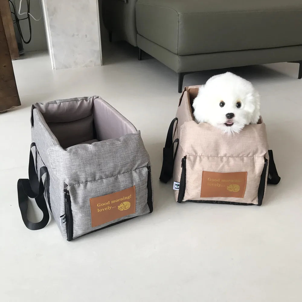 Portable Dog Car Seat Bed & Travel Carrier – Safe, Comfortable Car Seat for Small to Medium Dogs & Cats