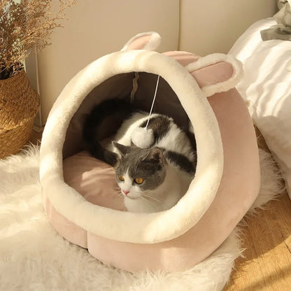 Plush Pet Bed & Cushion – Soft Dog & Cat Mattress, Large & Small Sizes, Removable Cover