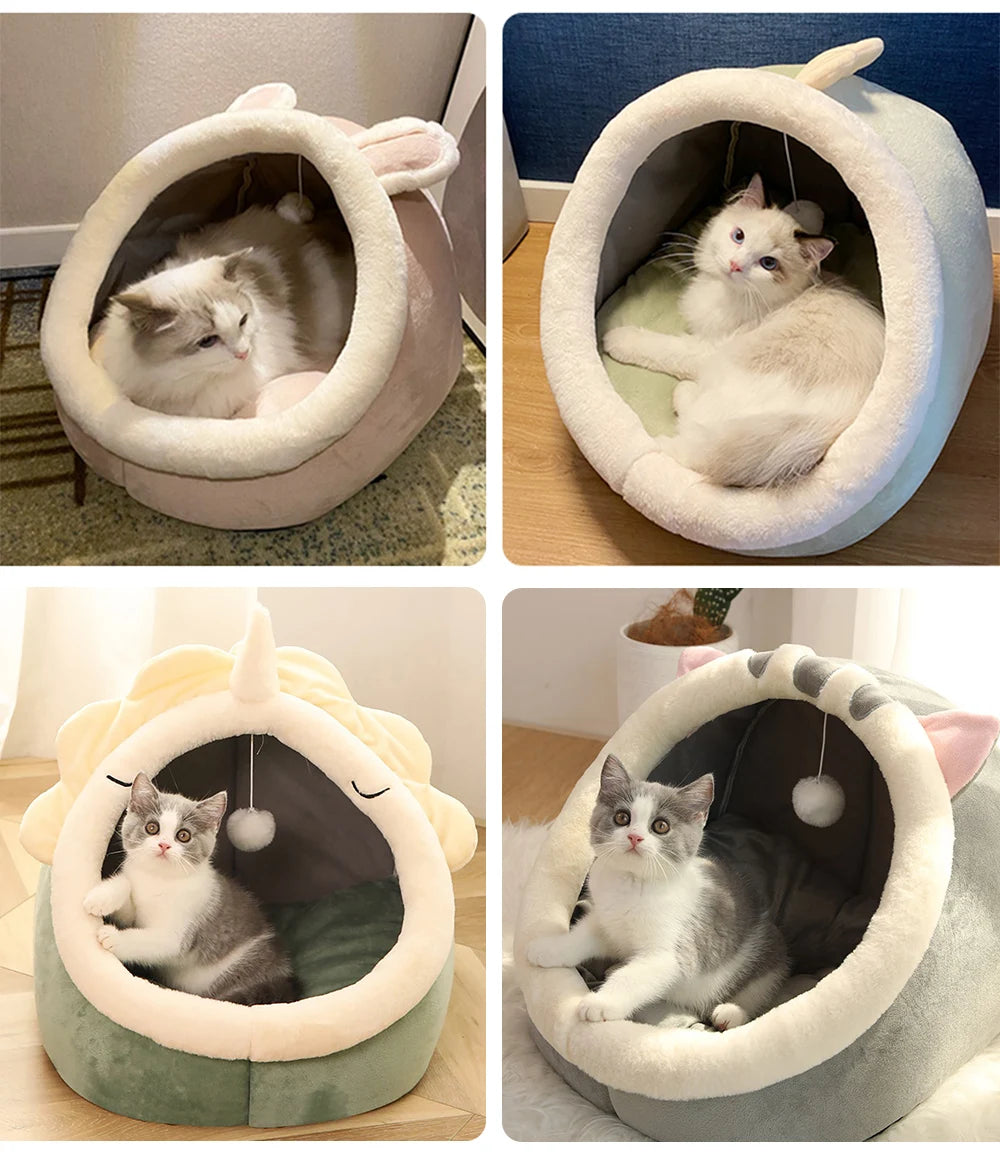 Plush Pet Bed & Cushion – Soft Dog & Cat Mattress, Large & Small Sizes, Removable Cover
