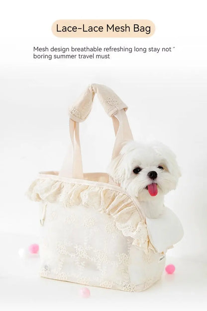 Pet Carrier Bag – Handheld & Shoulder Puppy Purse for Small Dogs & Cats