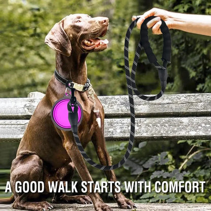 Strong Reflective Nylon Dog Leash – Heavy-Duty, Extra Safe for Big, Medium & Small Dogs